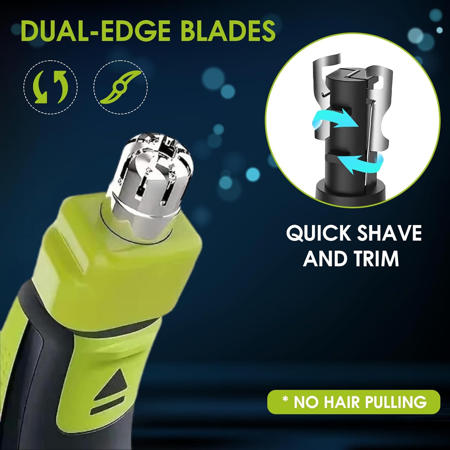 YUKU Cabeças de substituição para aparador de pêlos de nariz para Philips OneBlade QP2520 QP2630 QP2724 QP2834 QP6510 QP6520 QP6530 Barbeador elétrico