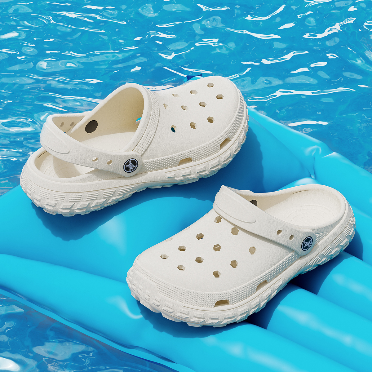 Zapatos con agujeros para mujer y hombre, sandalias antideslizantes de verano para exteriores, zapatillas de playa con punta cerrada y sensación de mierda, parte inferior gruesa y suave