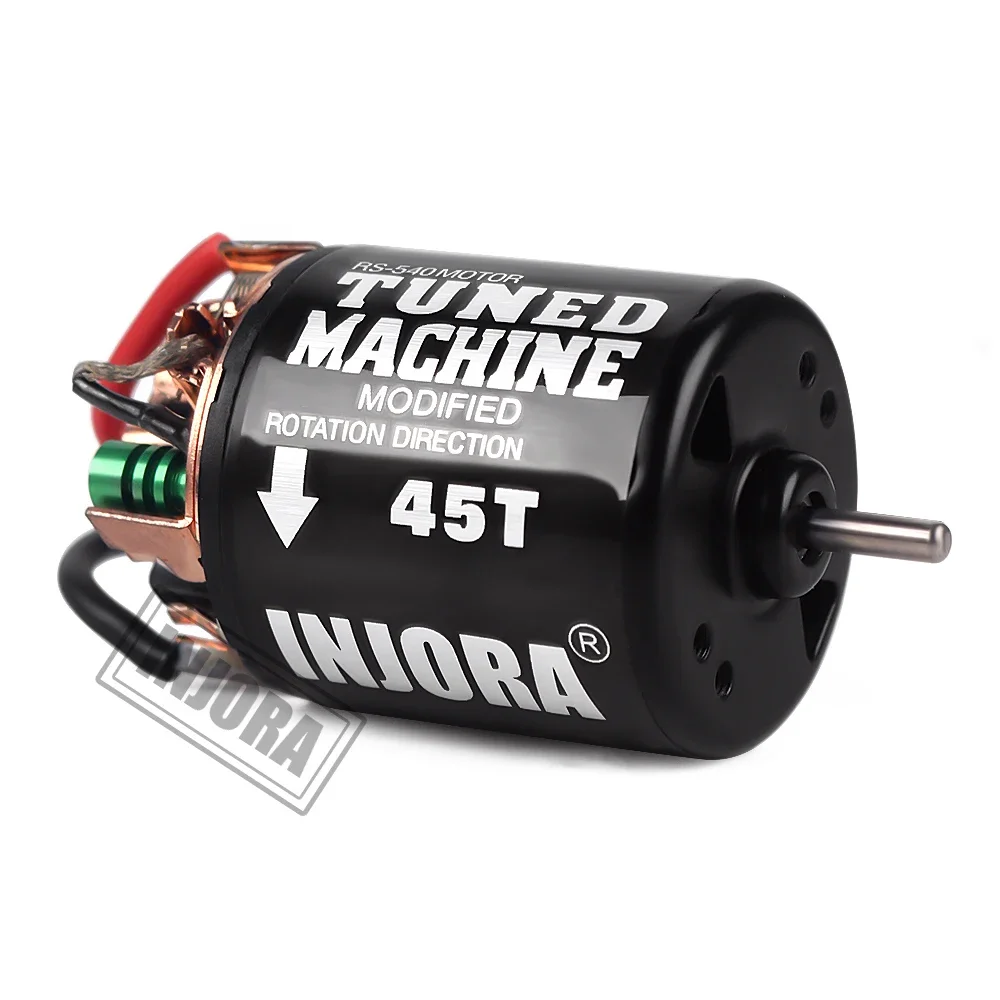 INJORA 540 Chải Xe Máy Chống Nước 13T 21T 35T 45T 55T 80T Cho 1:10 RC xe Bánh Xích Trục SCX10 AXI03007 90046 Redcat Gen8