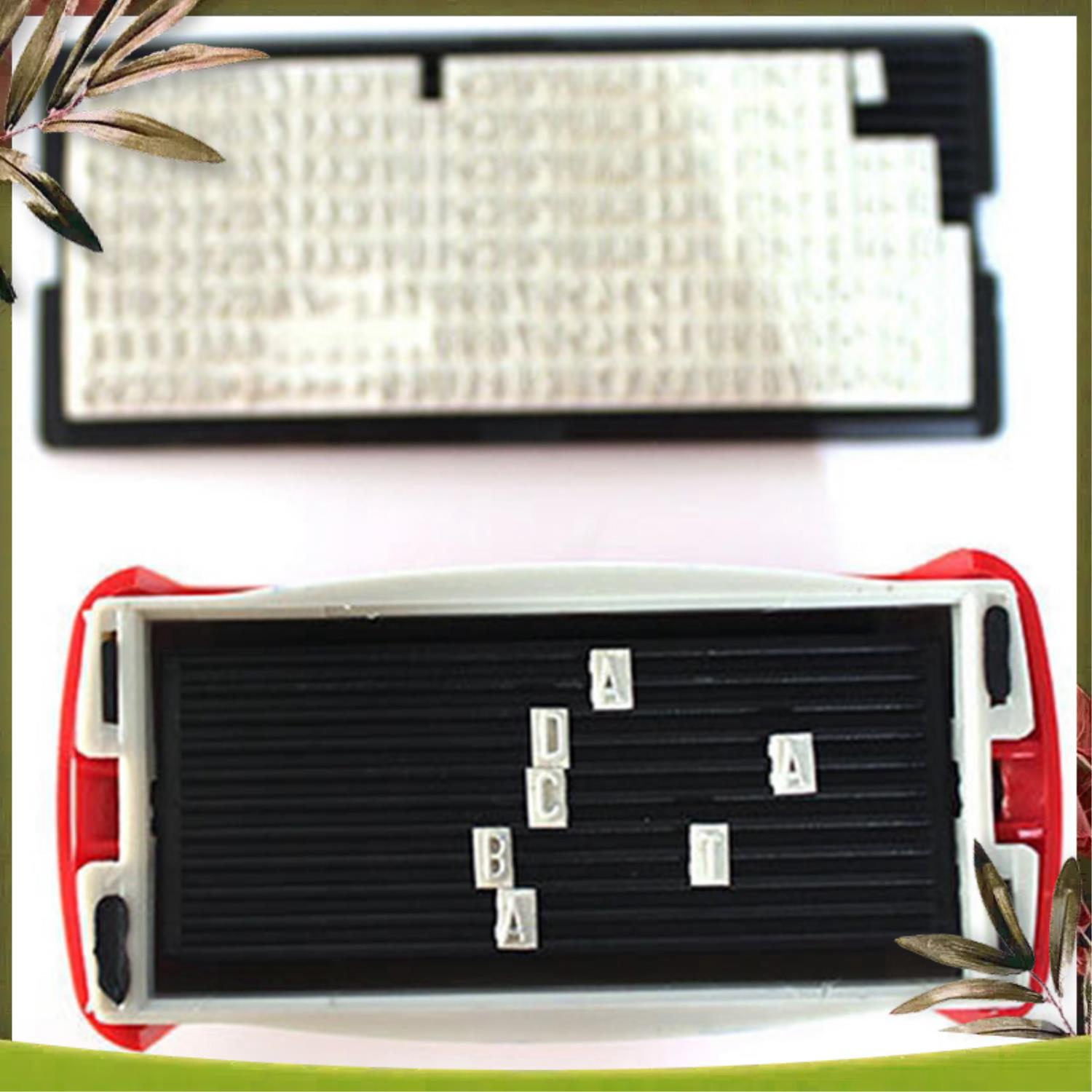 Новинка-2 комплекта самокрасочных штампов на заказ, имя компании, номер адреса, резиновый штамп с набором пинцетов, черный и красный