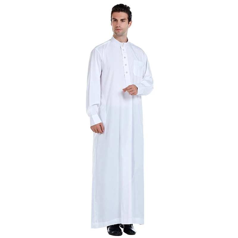 Ramadan Eid Djellaba Mannen Moslim Jurk Jubba Thobe Saudi Arabische Lange Gewaad Kalkoen Kaftan Dubai Abaya Jurk Daffah Dishdasha Thoub