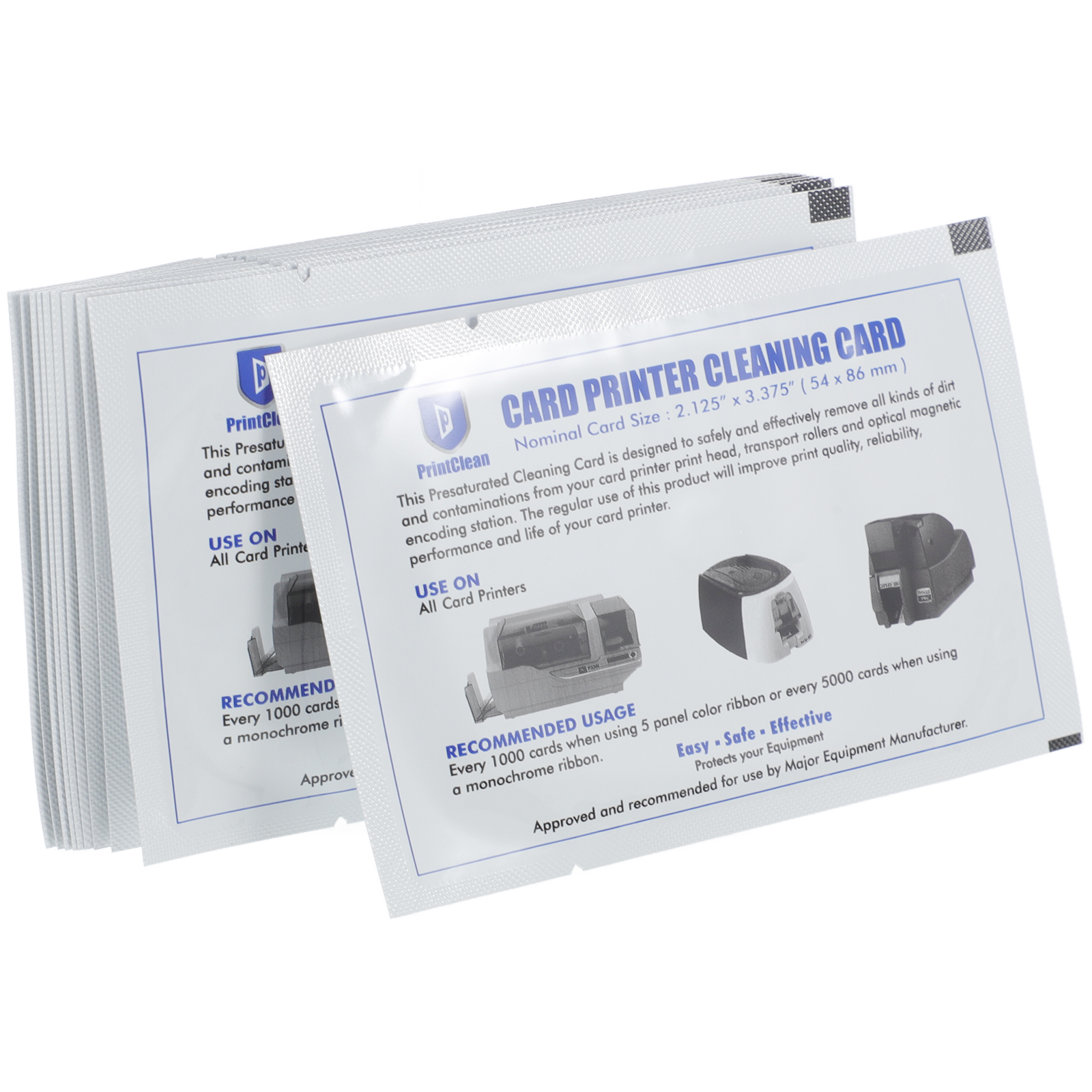 Tarjetas de limpieza para impresora, lector de tarjetas, tarjetas de limpieza reutilizables, limpiador de Terminal POS, limpiador de máquinas de tarjetas de crédito, 10 Uds.