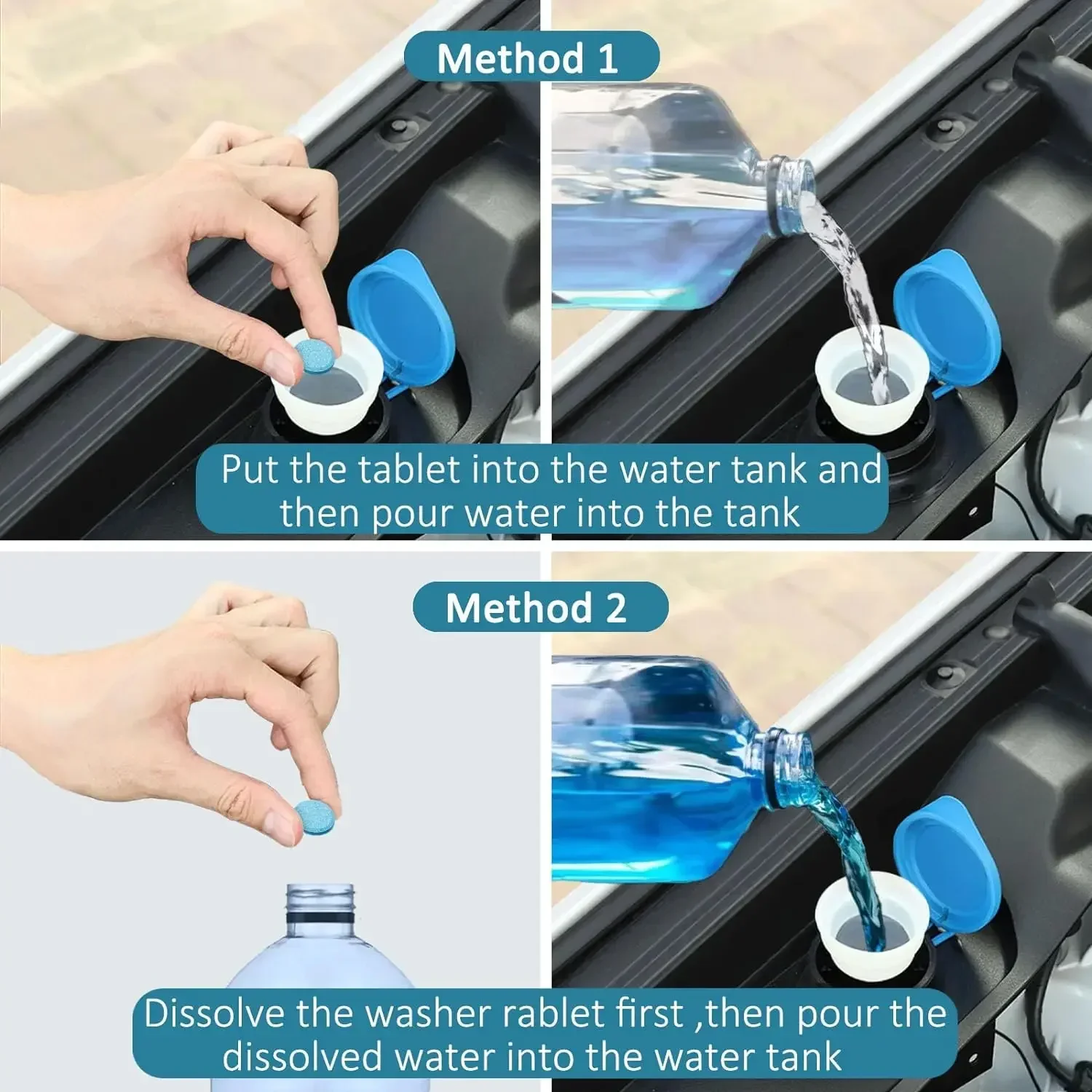 5-100PCS Car Windscreen Cleaner Effervescent Tablet Solid Cleaner Auto Wiper Glass Solid Cleaning Concentrated Tablets