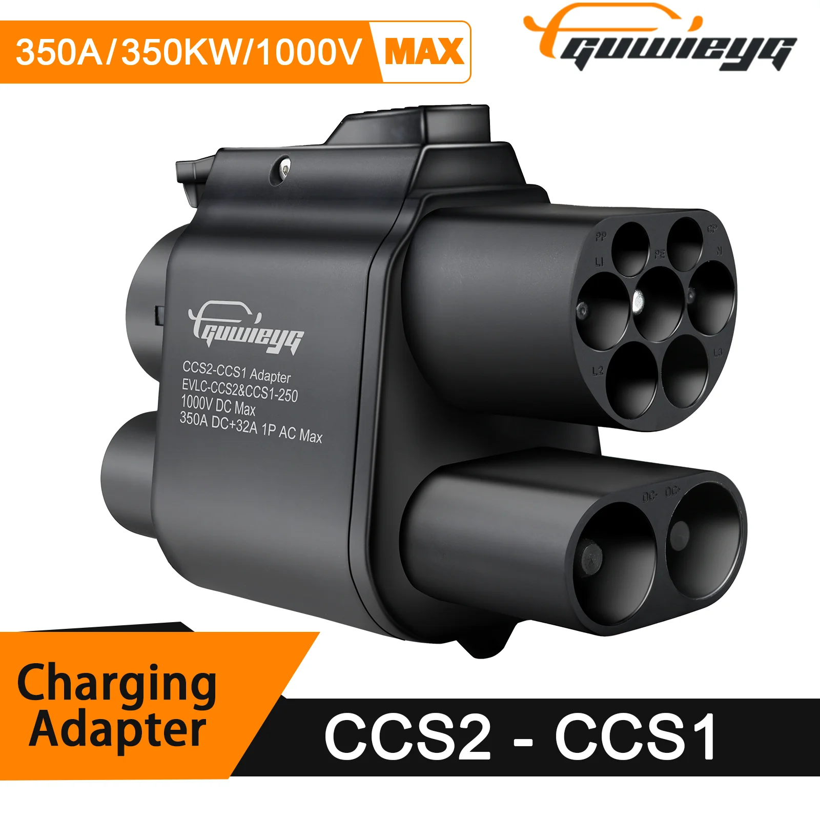 Adapter GUWIEYG CCS2 na CCS1 350A 350kW Ładowarka do pojazdów elektrycznych CCS2 na CCS1 DC+AC DC 1000V Szybkie ładowanie EV