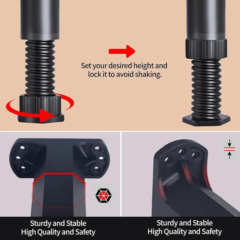 4pcs Furniture Support Legs, Extendable Height Adjustable Furniture Hardware Tripod, Suitable for Beds, Sofas, Tables