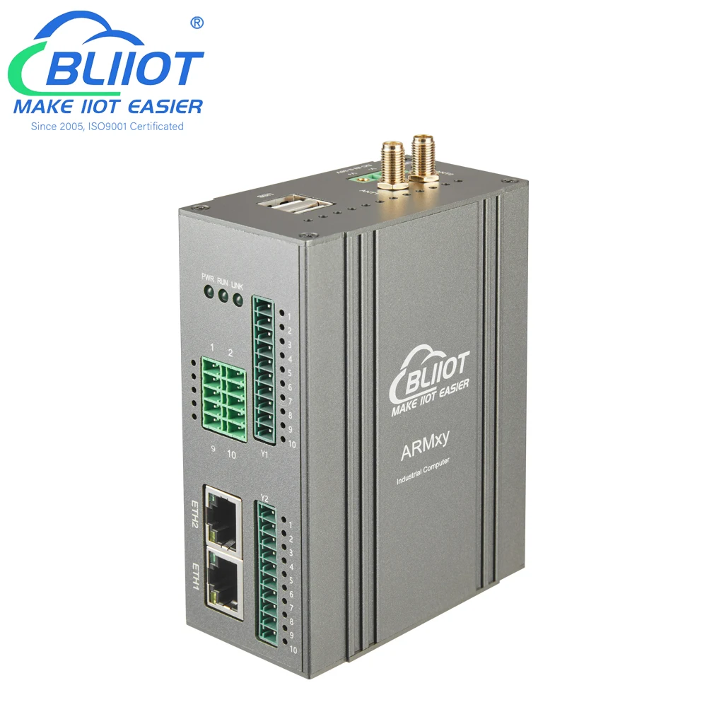 BLIIOT 2 x A7 Kernel 512MB+8G Node-RED Edge Computing Gateway ARM Gateway 4CH RS485 IO BL118