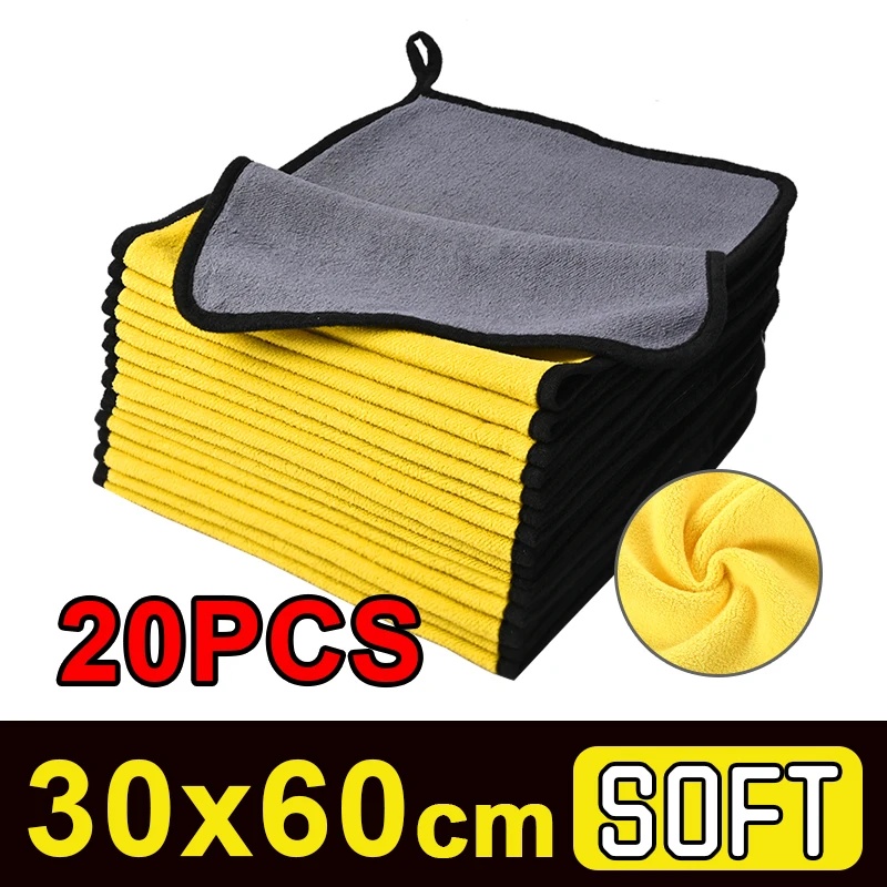 10-20PCS Auto Nano Ultra Fiber Doek Handdoek Microfiber Autowashanddoek Coral Fleece Handdoek Car Care Schone Doek voor Car Home Living