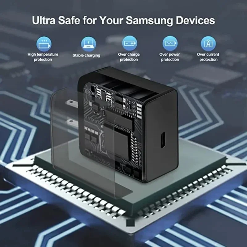 45W PD Charger Fast CHARGING สําหรับ Samsung Galaxy S22 S23 Ultra หมายเหตุ 10 + 5G USB C โทรศัพท์มือถือประเภท C อะแดปเตอร์ชาร์จด่วน