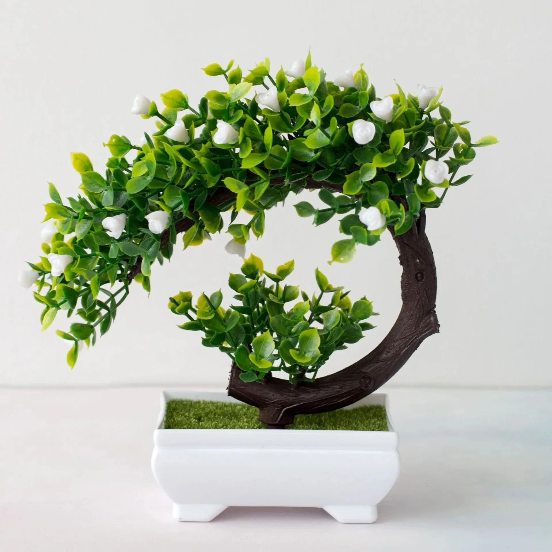 Piante artificiali Bonsai Albero simulato Piante in vaso Fiori finti Ornamenti da tavolo in vaso