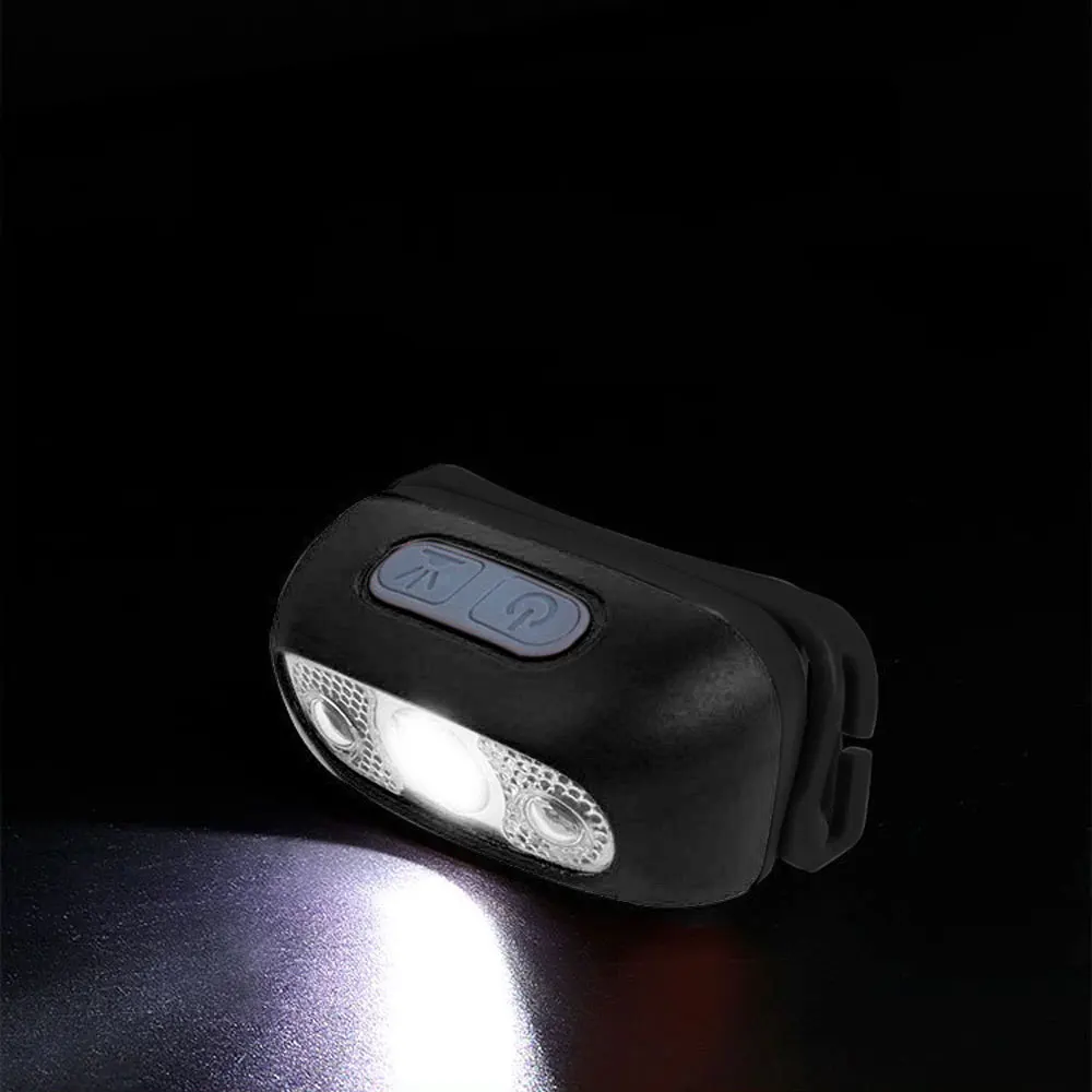 Linterna frontal recargable por USB de 500 lúmenes con Sensor de movimiento LED brillante para correr y pescar linterna frontal con Sensor de luz infrarroja