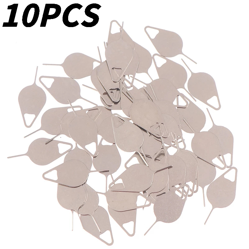 10Pcs Sim Karte Tray Entfernung Eject Pin Schlüssel Werkzeug Edelstahl Offene Nadel für IPhone Samsung Xiaomi Smartphone SimCard Tray pin
