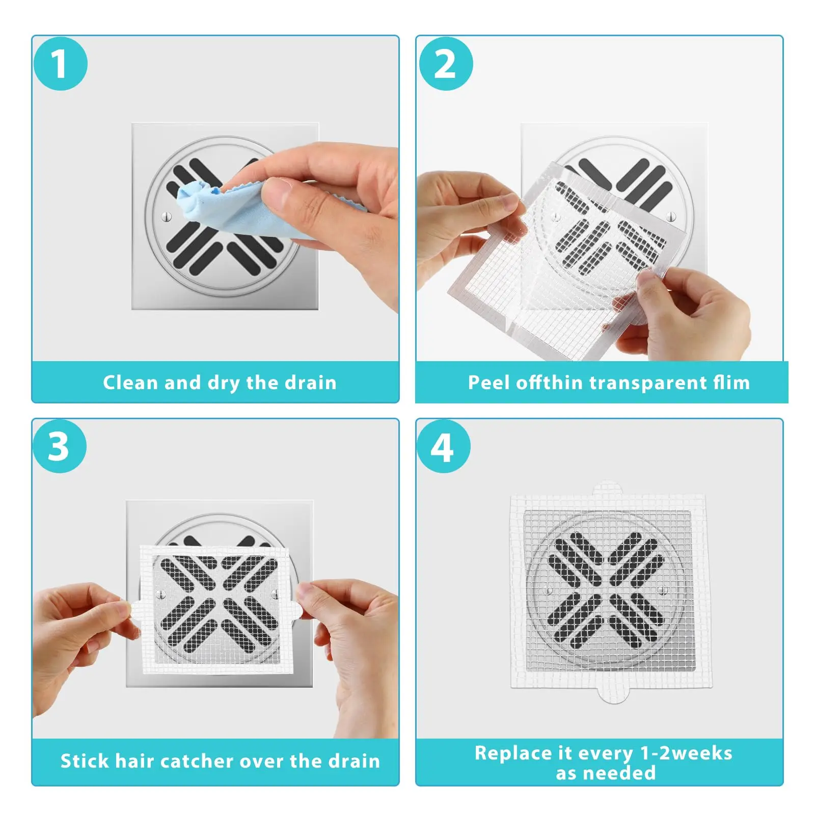 10-200PCS Bodenablauf Patch Einweg Anti-Verstopfung Filter Patch Badezimmer Kanalisation Haar Catcher Küche & Bad verstopfen Werkzeuge