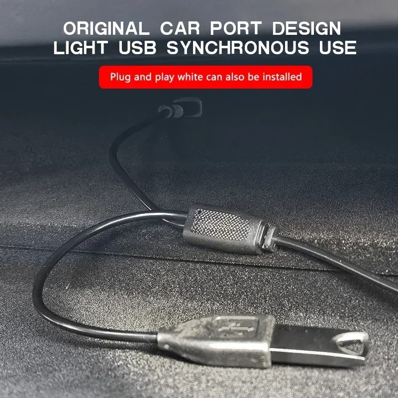 Ambient Light for Tesla Model 3 Y Instrument Panel Wireless Charging LED Atmosphere Light APP Control LED Strips Neon Lighting