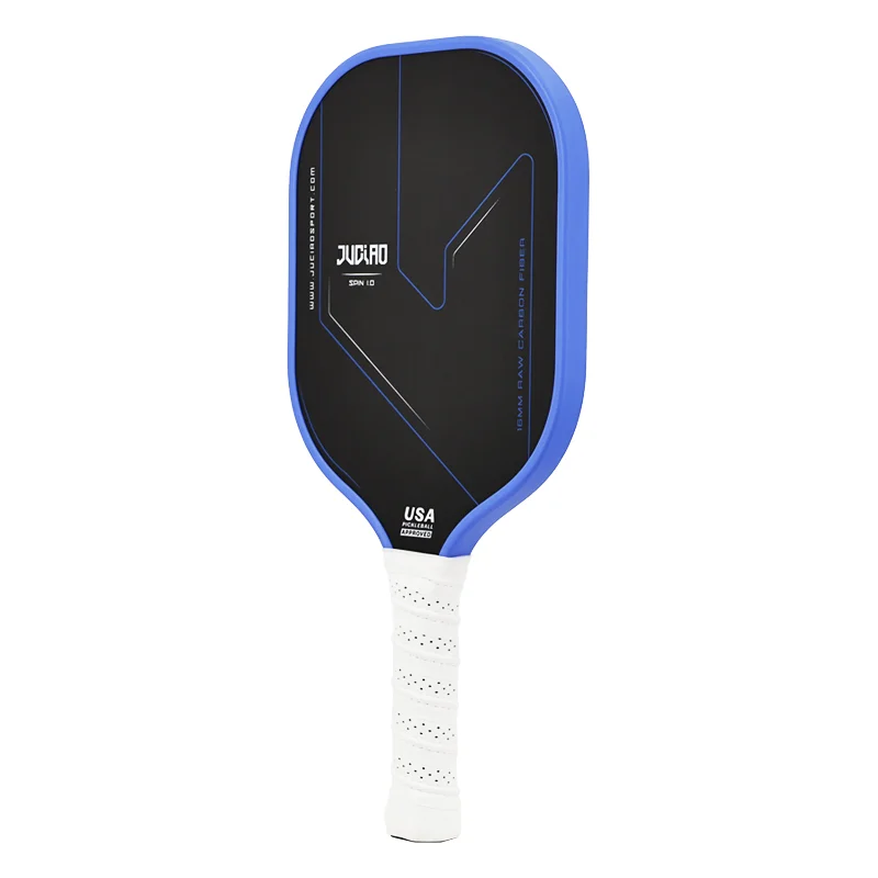 JUCIAO USAPA-zugelassener thermogefütterter Unibody T700 Pickleball-Paddel aus roher Kohlefaser mit strukturierter Spin-Oberfläche und Schaumstoffkante