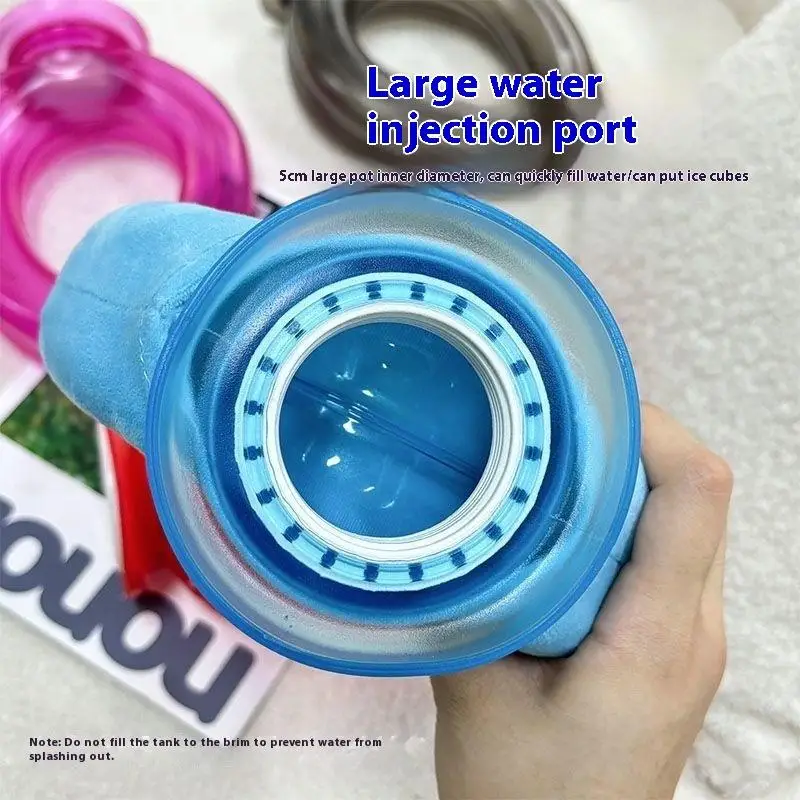 Botol Air Panas Pelindung Leher Cocok Berbentuk U Kompres Dingin PVC Tas Air Dingin Pelindung Leher untuk Berkemah Luar Ruangan Rumah
