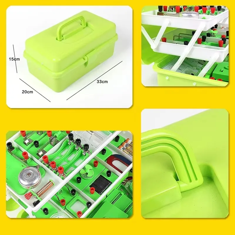 Physics Labs Basic Electricity Discovery Circuit Magnetism Experiment Kits Science Education Toy for Junior Senior High School