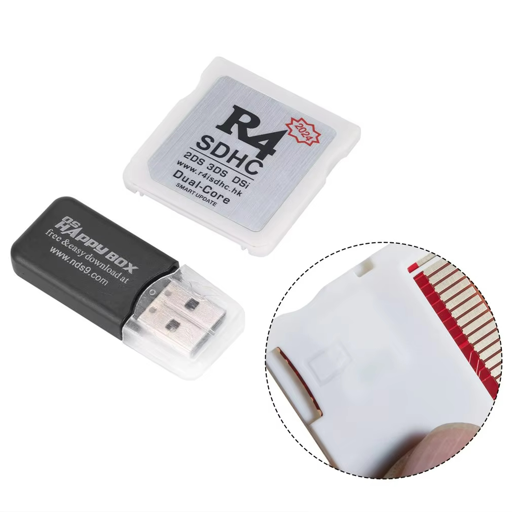 Novo 2024 r4 sdhc adaptador seguro cartão de memória digital queima cartão de jogo flashcard material durável compacto portátil flashcard