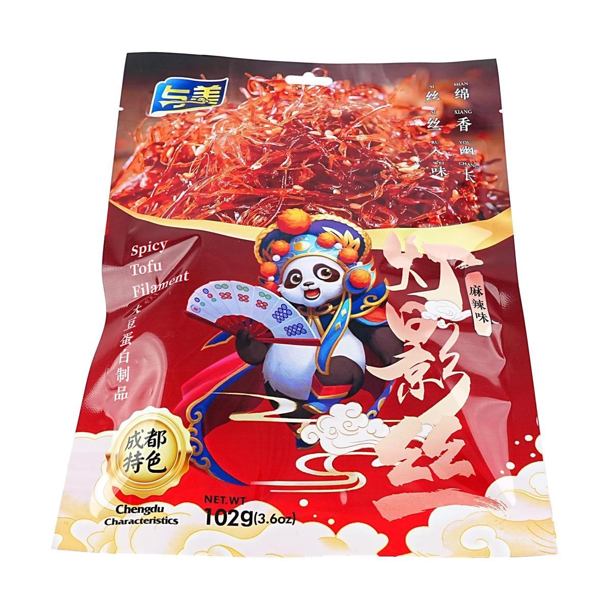 [8Packs] YUMEI Hot Spicy Tofu Filament 3.6 oz*8Packs