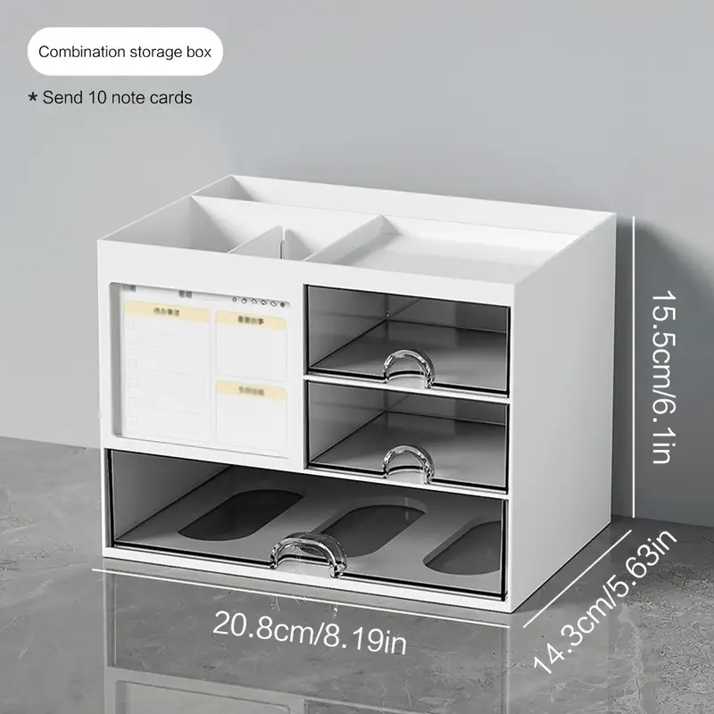 Combinação de mesa gaveta caixa armazenamento organizador mesa partição razoável acessórios escritório caneta titular organizadores papelaria