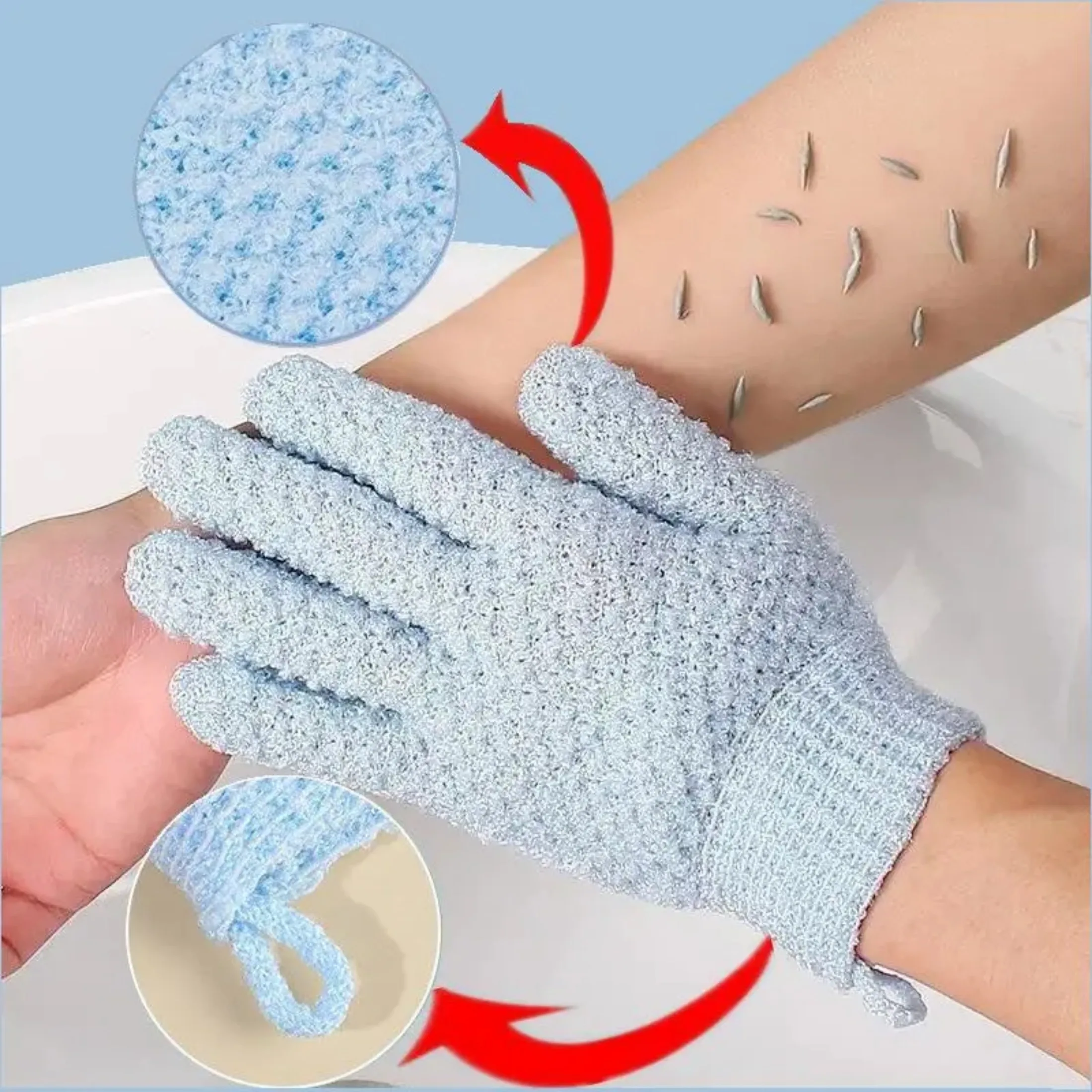 1 Stück neue Reinigung Bad Handschuh Dusche Peeling Körper massage Spa Schaum Reiben Schlamm Peeling Peeling Fünf-Finger-Bad zubehör