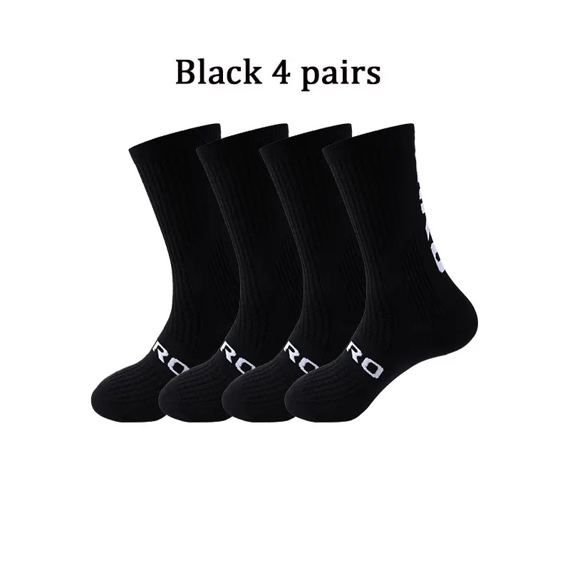 Calcetines de ciclismo para hombre, 4 par/set, calcetines de ciclismo para mujer, calcetines deportivos absorbentes del sudor, transpirables, calcetines de compresión para fútbol, venta al por mayor