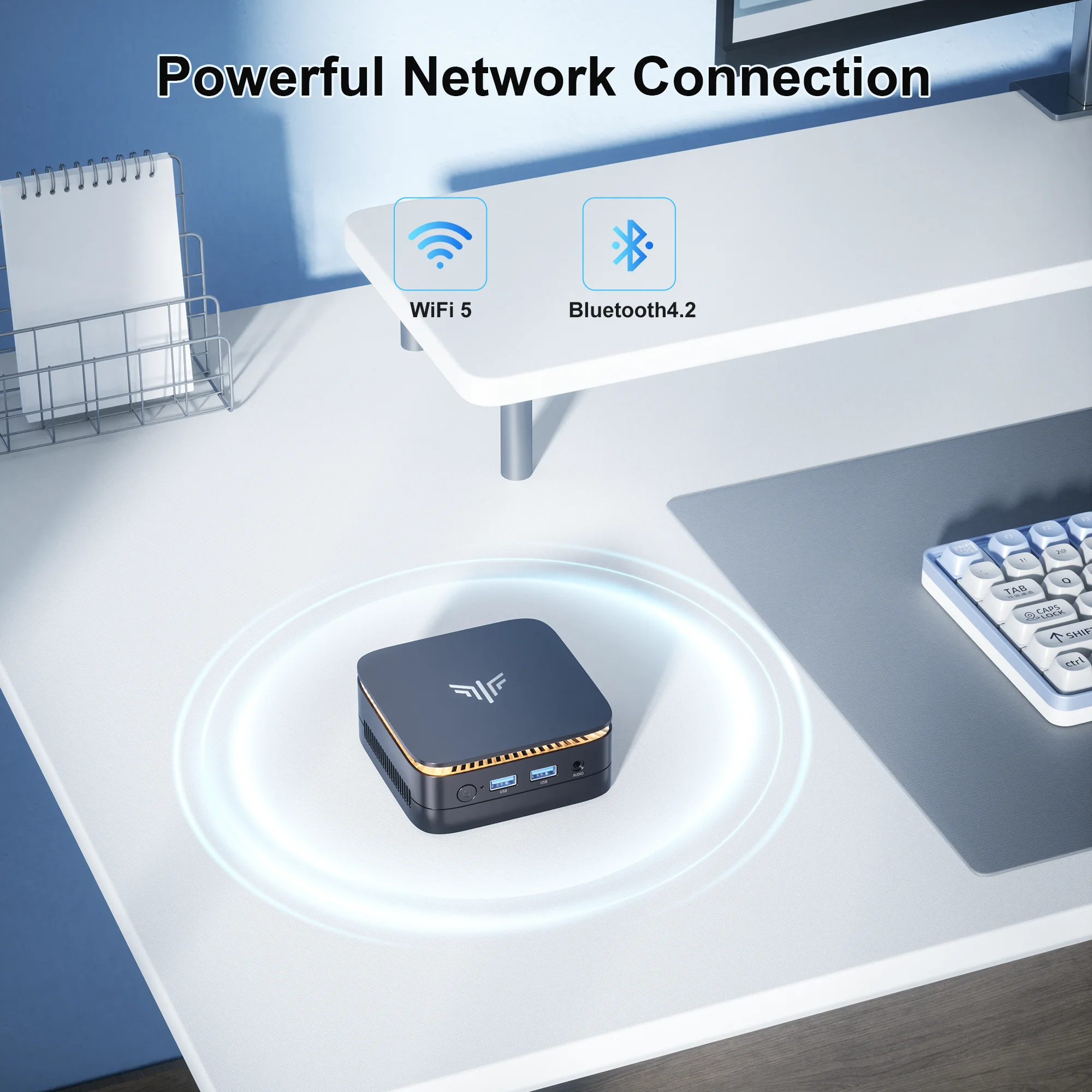 ACEMAGIC E1 Sigurntel Alder Lake-N97 Mini-PC 16 GB DDR4 512 GB SSD Mini-Computer/2,4 + 5 G WiFi/BT4.2 4K@60 Hz UHD-Desktop-PC für Büro