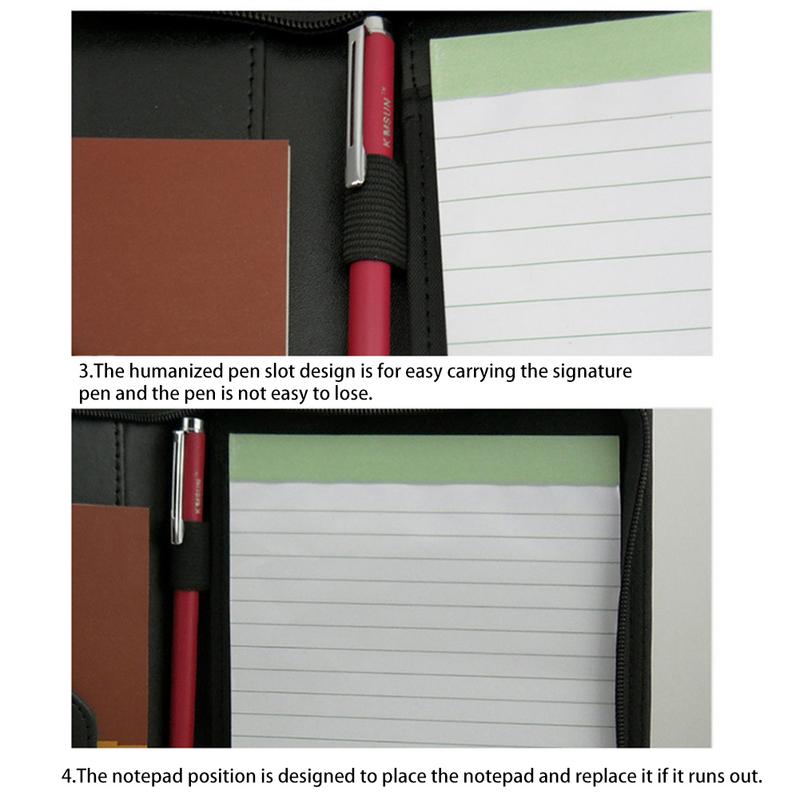 A5 PU Leder Ordner Business Padfolio Manager Multi-funktion Büro Organizer Planer Notebook Schule Büro Treffen Ordner