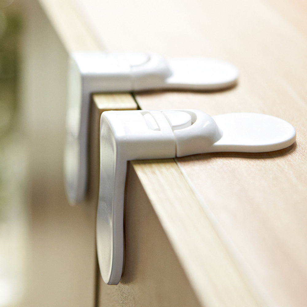 Home Baby Safety Locks Drawer Lock Anti-Pinching Hand Cabinet White Drawer Locks Refrigerator Lock Buckle Children Protection