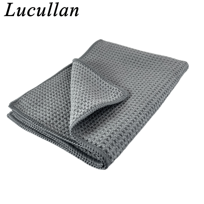 Lucullan Magic Power-Paño tejido de gofres superabsorbente, 30x40cm, 380GSM, toallas de microfibra para pintura de vidrio e Interior
