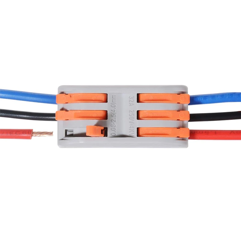 55 ชิ้น Quick สายไฟพร้อมกล่องเก็บ, fast สายไฟ Push in Lever Connectors สายไฟ Terminal Block สําหรับสายไฟ