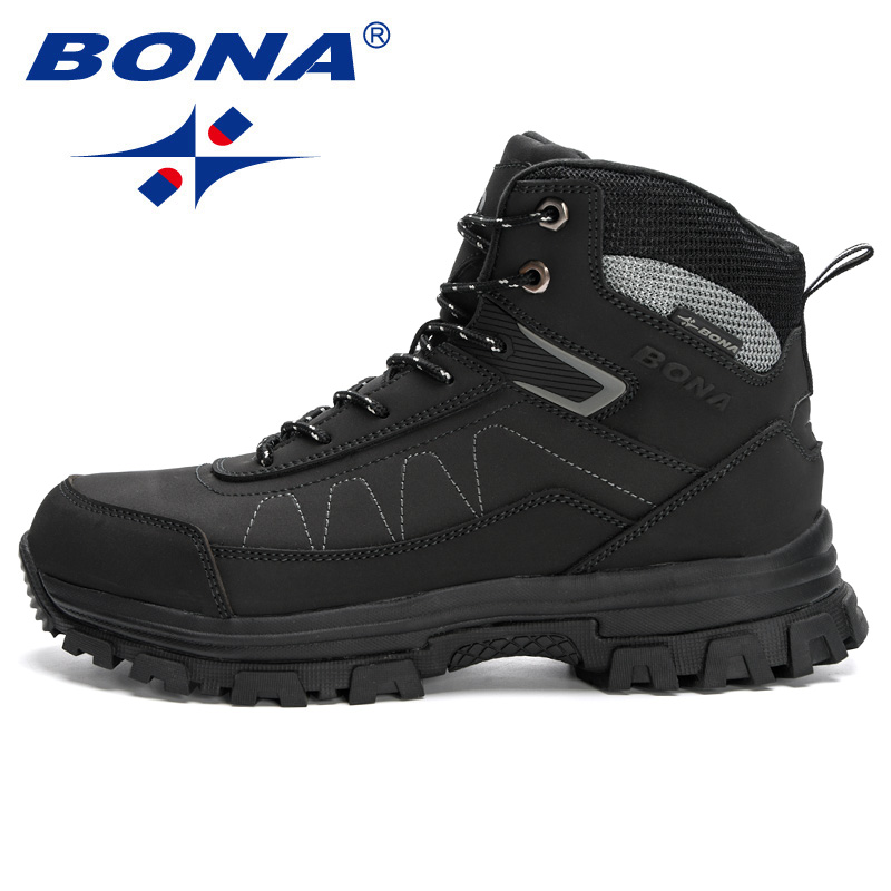 BONA ใหม่มาถึงรองเท้าเดินป่ากลางแจ้งผู้ชายฤดูหนาวรองเท้าปีนเขารองเท้า Man Mountain กีฬารองเท้า Masculino อินเทรนด์ fre