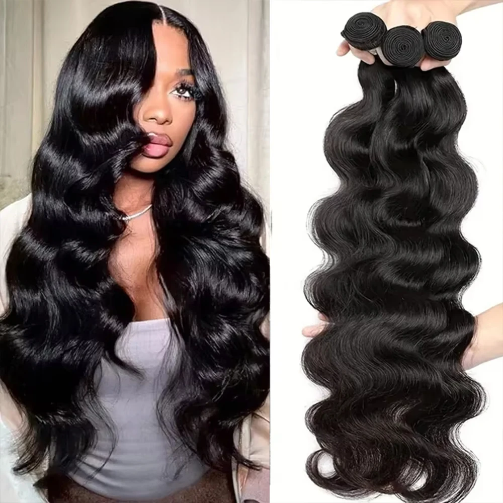 12A Body Wave Pasma Włosów Naturalnych 40 Cali 100% Ludzkie Włosy Nieprzetworzone Brazylijskie Virgin 3 4 Szt. Surowe Pasma Włosów Doczepiane Przedłużanie