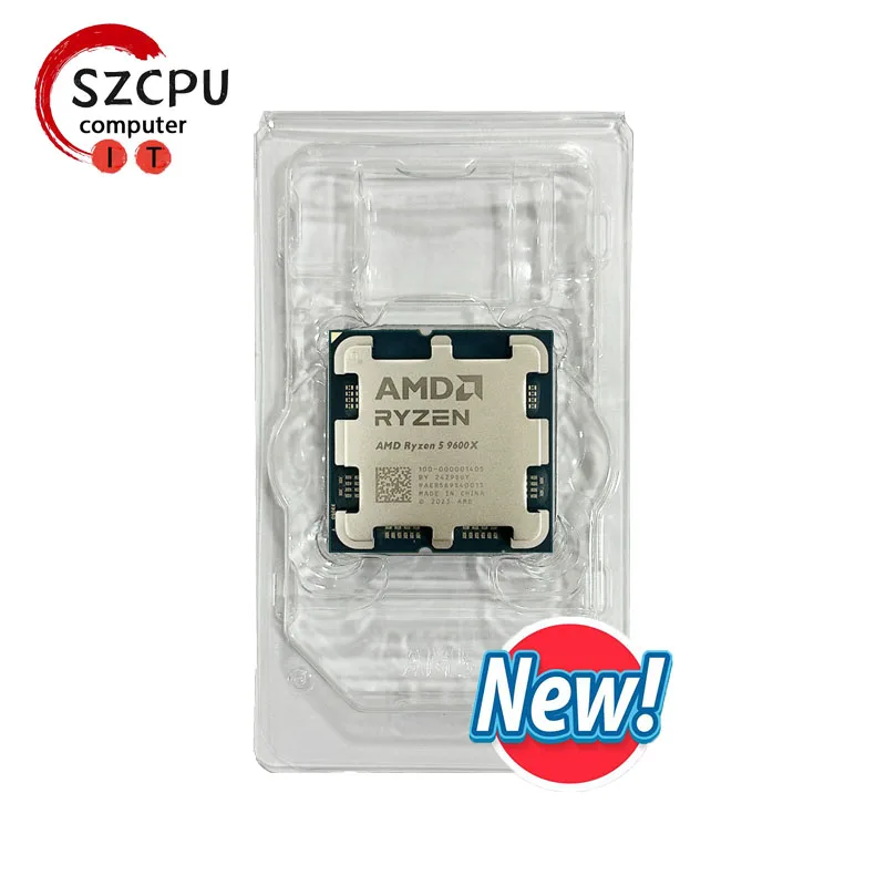 【Brand+】Nowy procesor AMD Ryzen 5 9600X 5.4GHz 6-rdzeniowy 12-wątkowy 38MB Game Cache 4NM TDP 65W Socket AM5 Gaming CPU Zen 5
