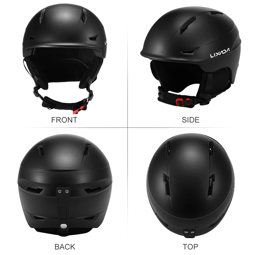 Lixada-Capacete snowboard com protetor removível para homens e mulheres, proteção para esqui com óculos, alça fixa, esportes de neve