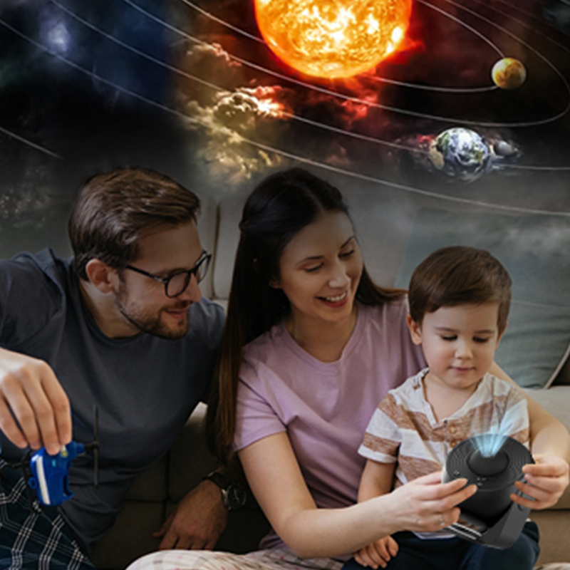 Planetariumsprojektor, Galaxie-Projektor, Sternprojektor, 13 Blatt Film, erfüllt Fantasie des Sternenhimmels, extrem romantisch für Schlafzimmer