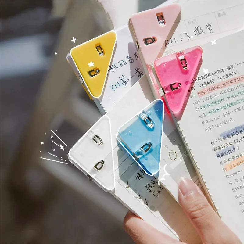 10 Chiếc Tam Giác Góc Kẹp Set Bộ Nhiều Màu Sắc Trang Giá Đỡ Kẹp Giấy Tập Tin Chỉ Số Hình Kẹp Văn Phòng Bàn Học Tổ Chức