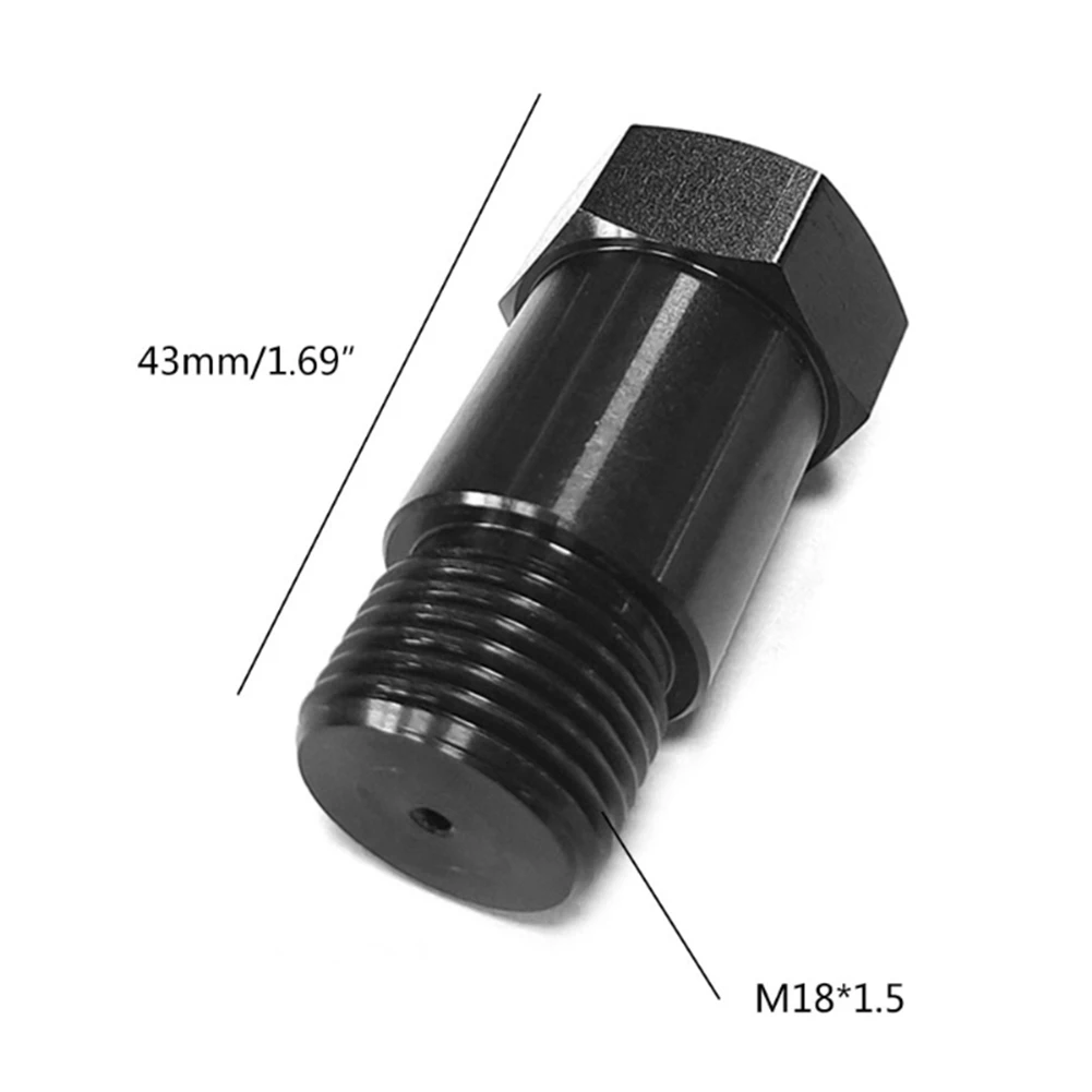 Conectores de Sensor de oxígeno para coche, adaptador de Sensor de O2, M18 x 1,5, sonda Lambda, herramientas negras, accesorios para automóviles
