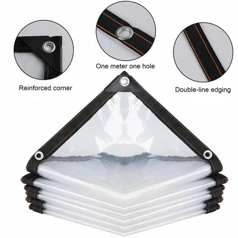 Novo transparente à prova de chuva sombreamento pano lona leve à prova dwaterproof água capa lona transparente pano à prova de chuva