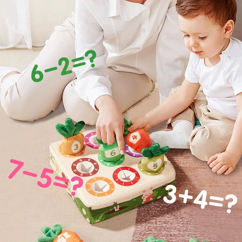 เด็กแครอท Harvest เกม Montessori ของเล่นดึงหัวผักกาดเด็กวัยหัดเดินมอเตอร์ทักษะการฝึกอบรมสีการเรียนรู้ของเล่นเพื่อการศึกษาเด็ก