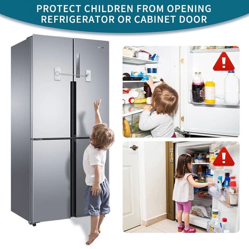 Baby Safety Locks For  Drawers Locks Locks Window  Refrigerator With Key Locker  For Door The Paste Operation Is Simple