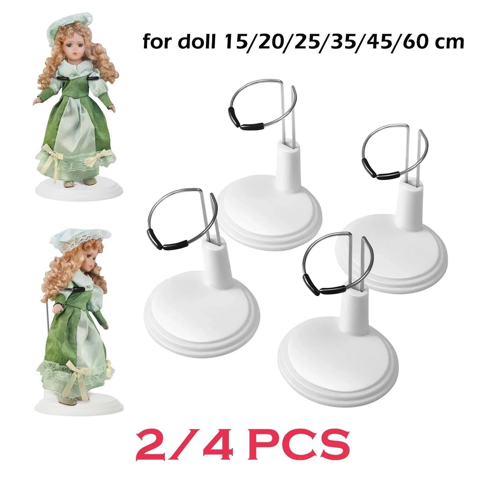 2 Stück Action figur Ständer Kunststoff Puppe Displayst änder Puppen halterung Unterstützung verstellbarer Puppen ständer für passt 15-60cm Bären puppen Spielzeug