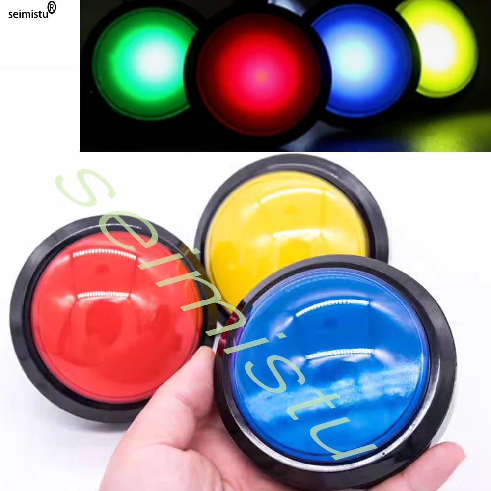 100mm luz grande botão iluminado led answerer interruptor vídeo ritmo de música jogo máquina de venda automática moeda arcade pinball peças