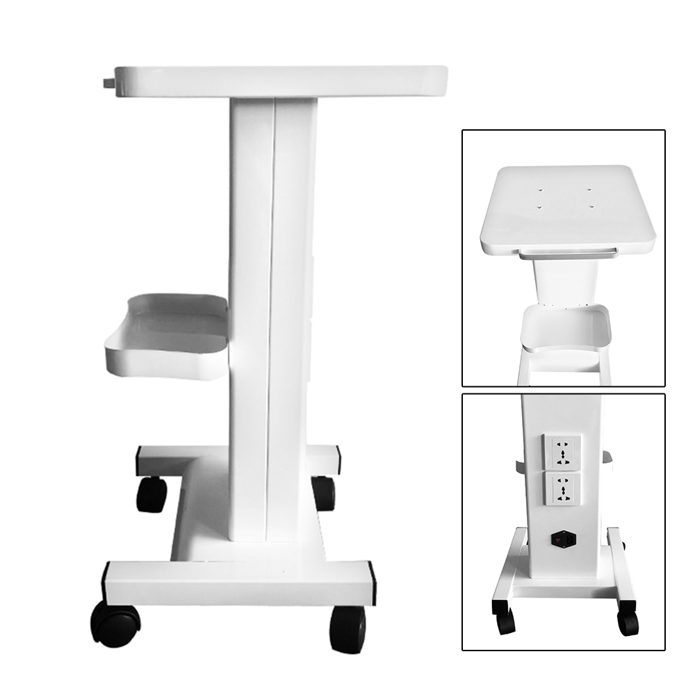 Carrello per salone Carrello per strumenti di bellezza con presa e ripiano per rack di stoccaggio a puleggia 220 V/110 V