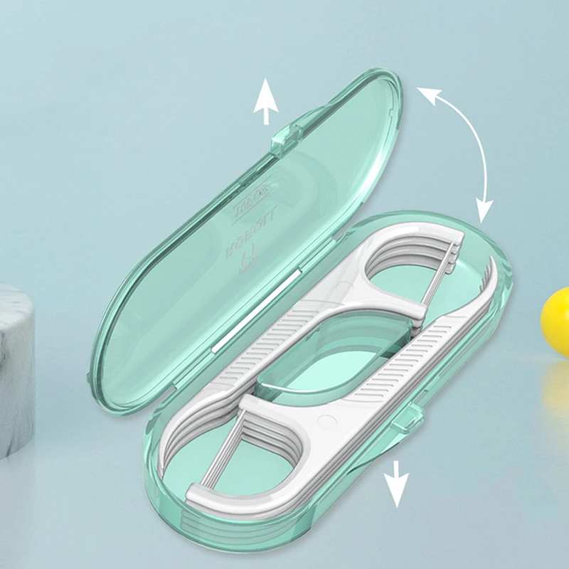 10pcs/box Dental Floss Stick Portable Box Disposable Toothpicks Interdental Brush Floss Deep Teeth Cleaning Dental Floss Random