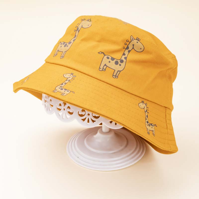Jirafa de dibujos animados, gorra de bebé, gorra de playa para niños, gorra de Sol para niños y niñas