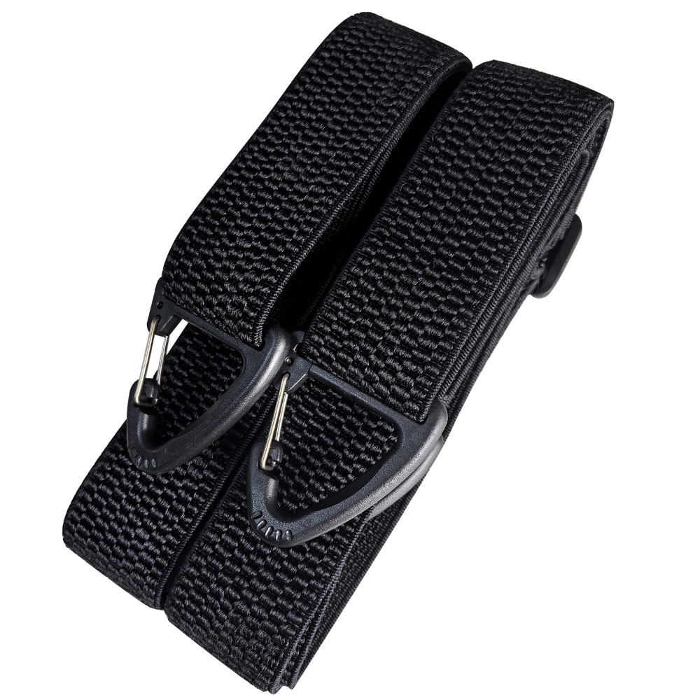 Heavy Duty Suspenders for Men Work Biker Outdoor 3.8cm Wide X-Back with 4 Snap Hook Adjustable Elastic Trouser Braces Strap Belt