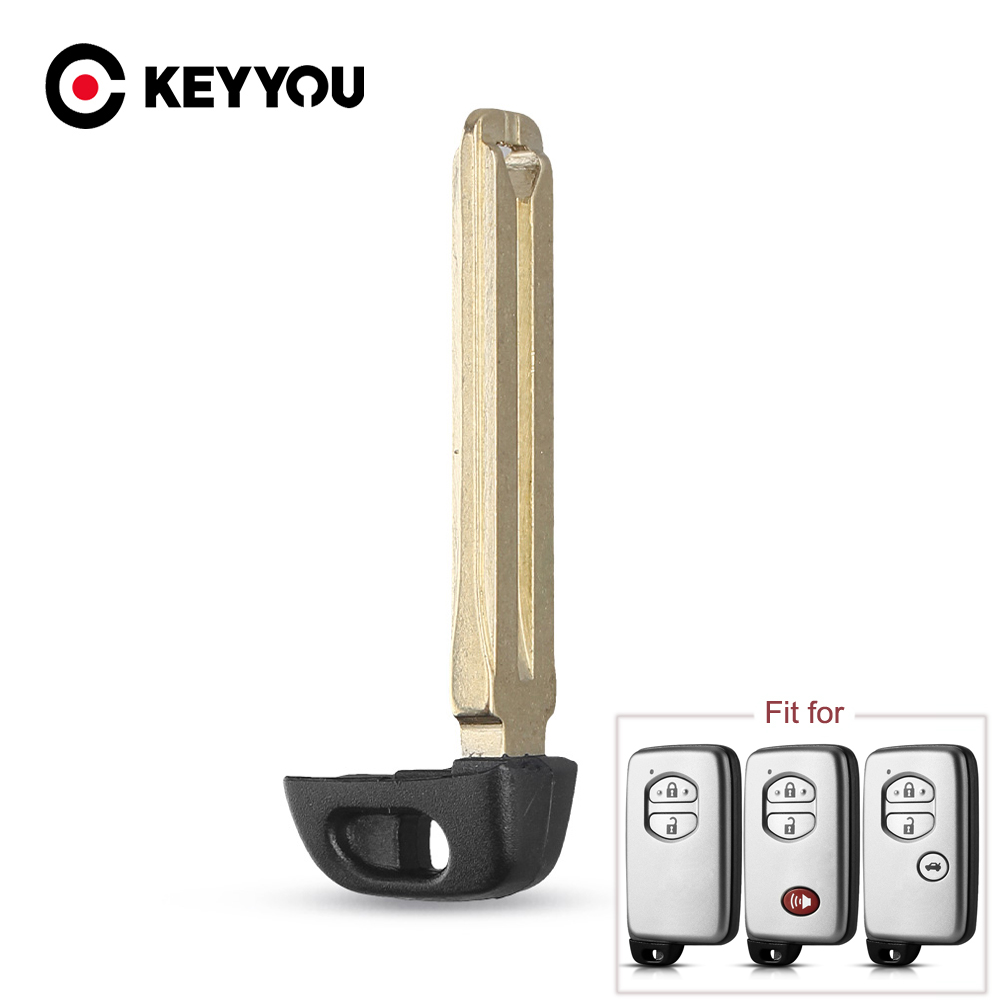 KEYYOU 緊急スマート Prox リモートキーフォブノーカットブレードブランクインサート交換トヨタカムリカローラハイランダープリウス