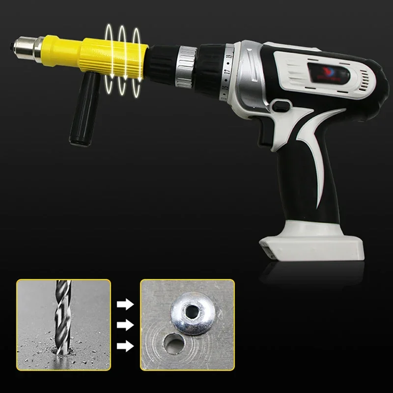 Electric Rivet Nut Gun Drill Adapter, Cordless Riveter, Riveting Too l, заклепочник , клепальник,rivet gun