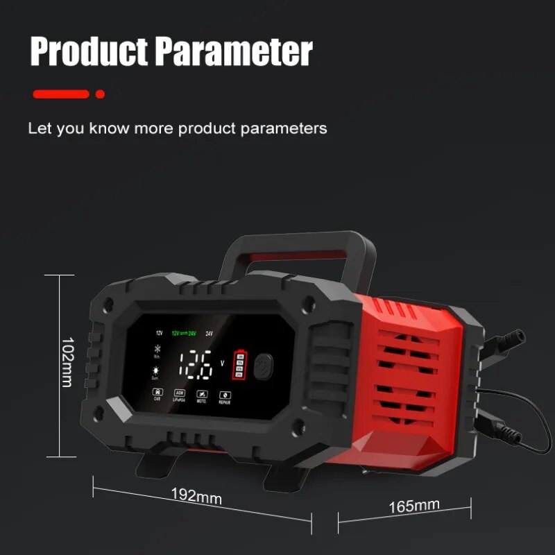 オートバイ用バッテリー充電器20a/10a 12v/24vスマート充電器リチウムagmゲル鉛酸Lifepo4バッテリー充電器