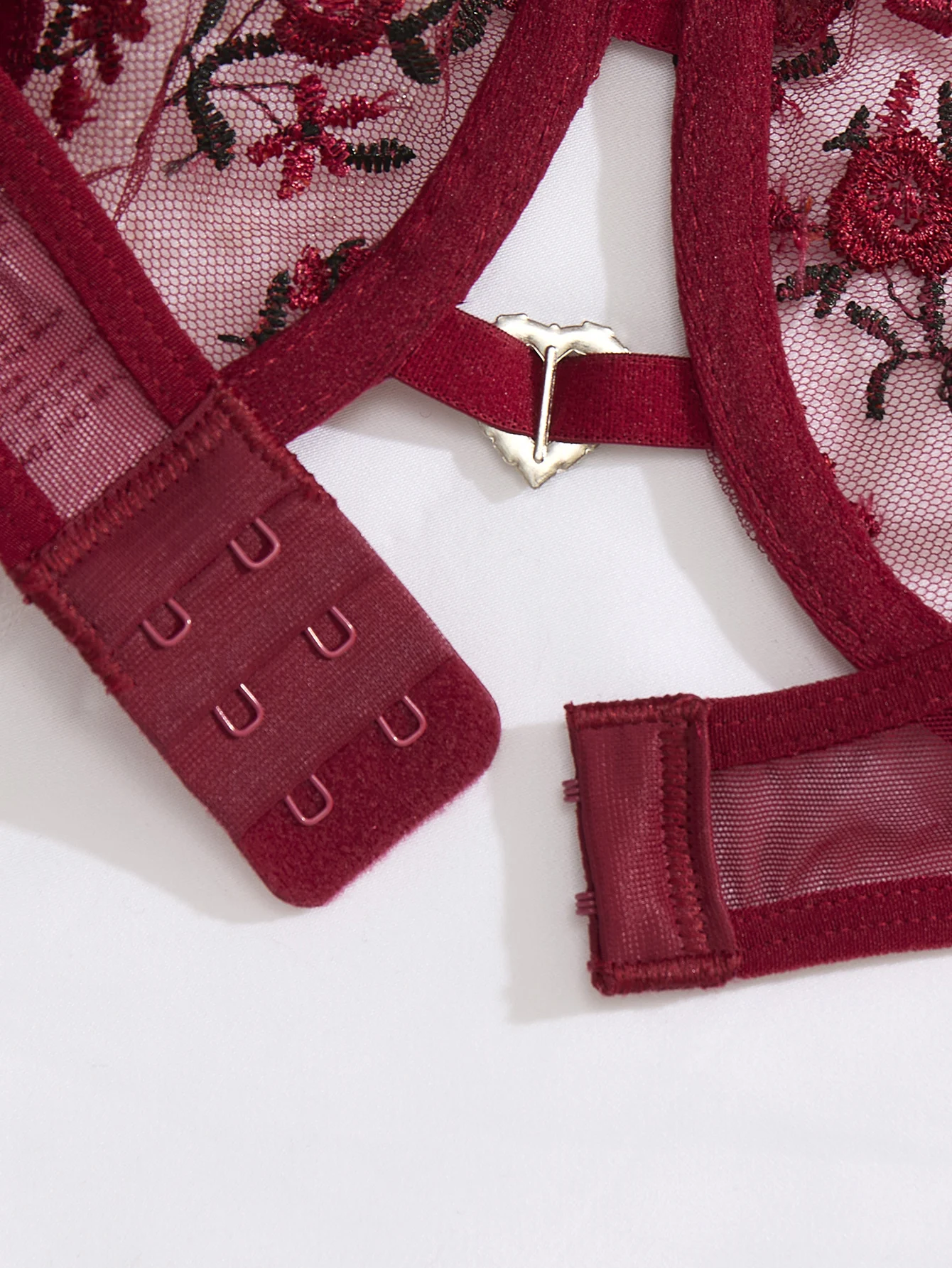 Clearance_Conjunto de lencería de 2 piezas, ropa interior Sexy con bordado Floral, Kits cortos de encaje transparente para el cuidado de la piel, conjunto de hadas delicado para mujer